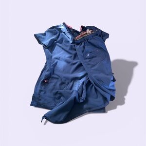 Heart Soul Blue Pink Scrub Set #429